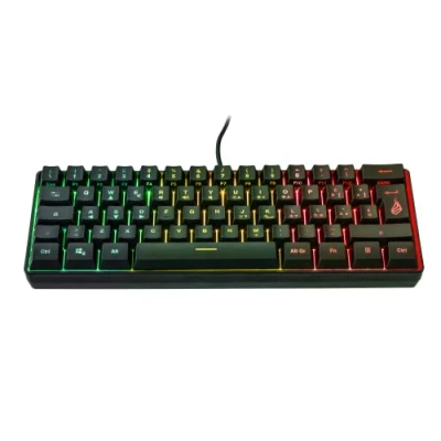 Imagen de SureFire Kingpin X1 60% Teclado Italiano Gaming Multimedia Pequeño y Móvil RGB con Iluminación, 25 Teclas Anti Ghosting, Disposición Italiana QWERTY