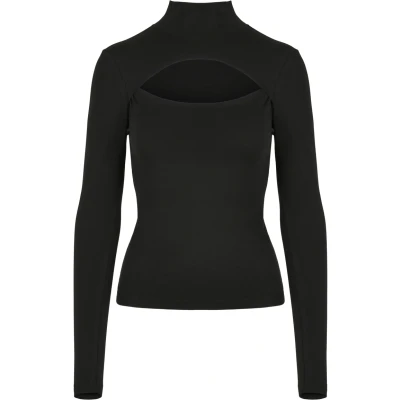 Imagen de Urban Classics Cutout Turtleneck Camiseta de manga larga, Mujer, Talla: Large, Black