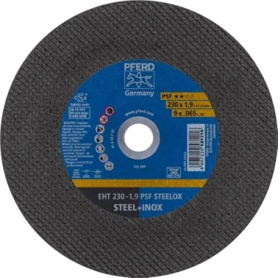Imagen de PFERD Disco de corte, 5 unidades, 230 x 1,9 22,23 mm, recto, PSF STEELOX 69198293 para acero y inoxidable (INOX)
