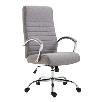 Imagen de Silla De Ordenador XL Valais Tapizada En Tela I Oficina con Ruedas Escritorio Giratoria &amp; Regulable Altura Color:, Color:Gris