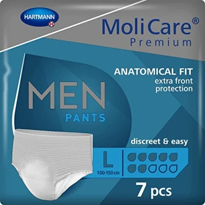 Imagen de MoliCare Pants Men: Ropa Interior para Pérdidas de Orina Hombre, Cómodo y Fácil Usar; Incontinencia; 7 Gotas; Talla L; Unidades