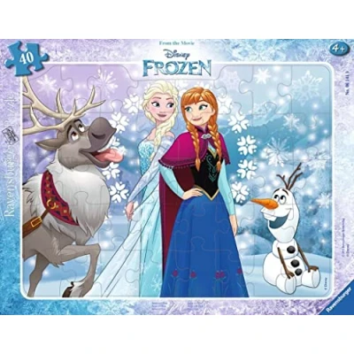 Imagen de Ravensburger 06141 Disney La Reina del Hielo: Anna y Elsa 48 Partes Rahmenpuzzle para niños