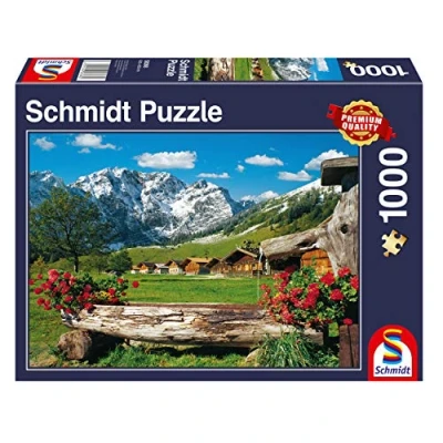 Imagen de Schmidt Spiele Mountain Paradise Puzzle de 1000 Piezas con Vista a Bergidyll, Multicolor (SCH58368)