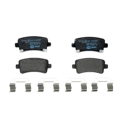 Imagen de HELLA 8DB 355 037 651 Juego de pastillas freno con avisador acústico desgaste accesorios OPEL: Insignia A Berlina, Sports Tourer