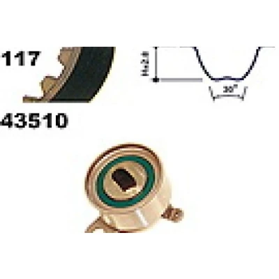Imagen de MAPCO 23510 Kit de correa distribución 117 TOYOTA: Avensis I Berlina, Corolla VIII Compact, VII Liftback