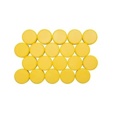 Imagen de Imanes de Maul 30 mm y 0,6 kg, redondos, para pizarras blancas, color amarillo