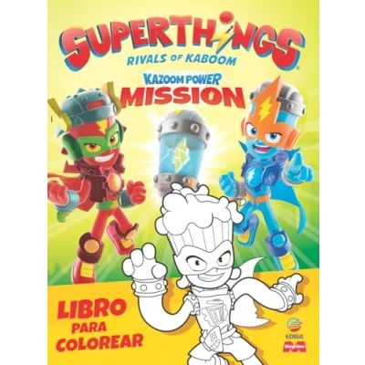 Imagen de Libro para colorear Superthings Kazoom Power Mission