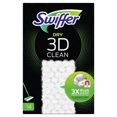 Imagen de Swiffer Wischmopp, limpieza 3D, paquete de recarga, toallas secado para pisos 14 piezas