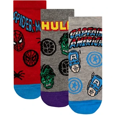 Imagen de Marvel Calcetines Vengadores 3 Pack Spiderman Hulk y Capitán América Multicolor 31 36