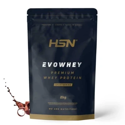 Imagen de HSN Evowhey Protein Chocolate 2Kg = 67 Tomas por Envase Concentrado de Proteína Suero 100% Whey Concentrate (WPC) No GMO, Vegetariano, Sin Gluten ni Soja