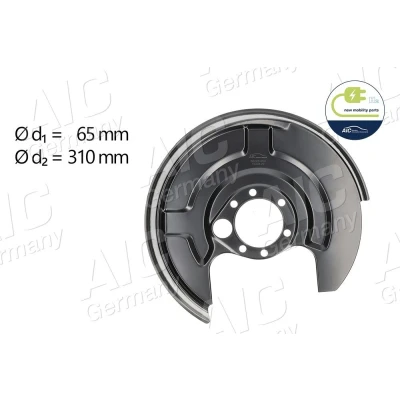 Imagen de AIC 56228 Chapa Protectora de Disco Freno Eje trasero, derecha AUDI: A4 B5 Avant, Cabriolet B4