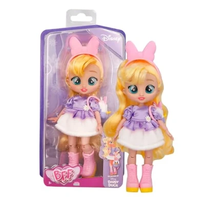 Imagen de BFF by BEBÉS LLORONES Disney Daisy, Muñeca Articulada para Jugar a Vestir, Accesorios Inspirados En Daisy Duck, Juguete Niños y Niñas Partir de los 3 Años
