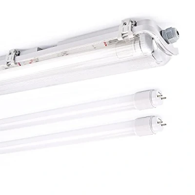 Imagen de NCC Licht Lámpara LED para ambientes húmedos, 120 cm, 2 tubos T8 de 18 W, 3600 lm, luz blanca neutra, 4000 K, IP65
