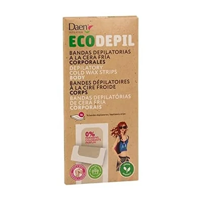 Imagen de DAEN Ecodepil bandas depilatorias de cera fría caja 16 uds