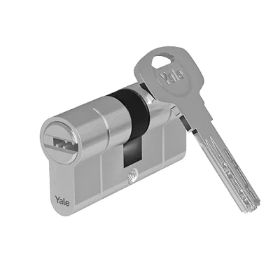 Imagen de Yale YC2100 121723535002201 Cilindro De Seguridad Niquelado 35 x mm Leva Larga