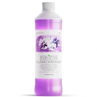 Imagen de PURIVITA Concentrado Limpiador Multiuso 1000 ml Universal altamente eficiente y respetuoso con el medio ambiente, Vegano líquido para fregasuelos aroma fresco floral