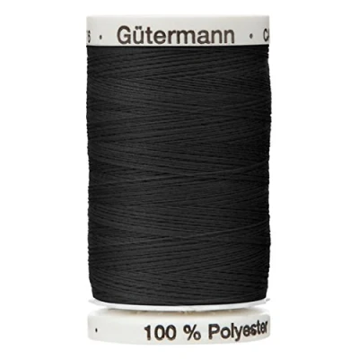 Imagen de Carrete de hilo color negro 000, Gutermann, poliéster, grueso, 30 m
