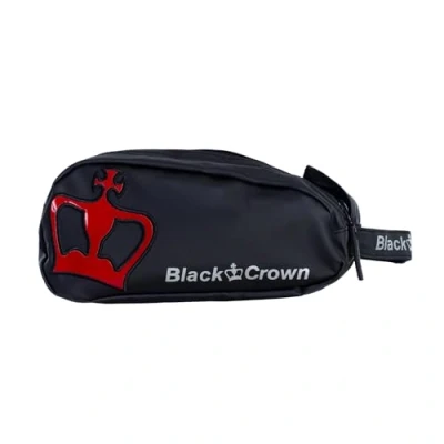 Imagen de Black Crown Neceser Modelo Miracle Pro Elegante Diseño Negro/Rojo Metalizado Impermeable con Acabado 100% PVC y Forro Poliéster Espacioso Compacto (26x13.5x12 cm)