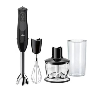 Imagen de Batidora de mano Braun Minipimer 3 Vario MQ3135BK, 900W, Capacidad 0.5 l, 11 Velocidades, EasyClick, Negro