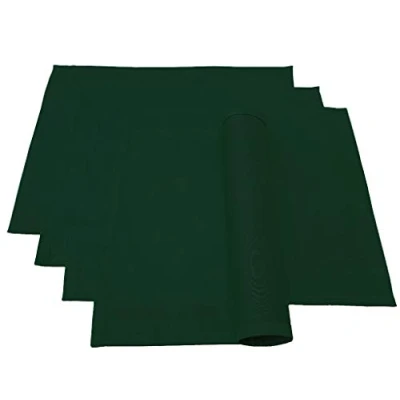 Imagen de Lemos Home Juego de manteles Individuales, 4 Unidades, Muchos Colores (Verde Oscuro), 46 x 36 cm