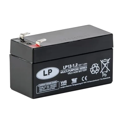Imagen de Batería Recargable Landport 12V 1.2Ah Tecnología VRLA AGM/Modelo LP12 1.2 F1/T1 con Certificado VDS