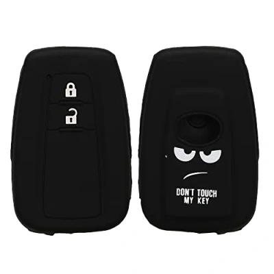 Imagen de kwmobile Carcasa Compatible con Llavero de Toyota Llave Coche 2 Botones Smart Key Funda para Mando Silicona Blanco/Negro/Rojo