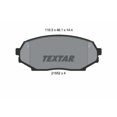 Imagen de TEXTAR 2155202 Juego de pastillas freno no preparado para indicador desgaste MAZDA: MX 5 I