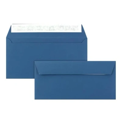 Imagen de Enveloppes DIN Long Royal/Bleu Haute Qualité 110 g/m² 220 x mm indéformable Fermeture adhésive QUALITÉ marque : neuser couleur heureux dl Royalblau