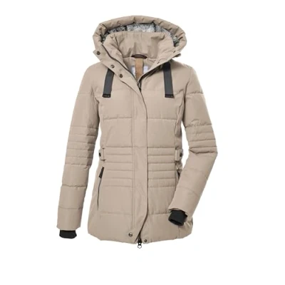 Imagen de G.I.G.A. DX Mujer Chaqueta acolchada con capucha y cremallera/chaqueta funcional aspecto de plumón GW 25 WMN QLTD JCKT, hellbeige, 42, 39930 000