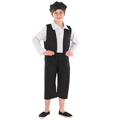 Imagen de Fun Shack Disfraz De Época Niño Plebeyo Los Tudor, Epoca Niño, Victoriano Medieval Edad Media Carnaval Talla XL