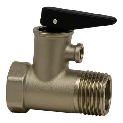 Imagen de Rimex válvula de seguridad 1/2 pulgadas alivio presión latón para válvulas caldera calentador agua con junta y membrana EPDM antirretorno