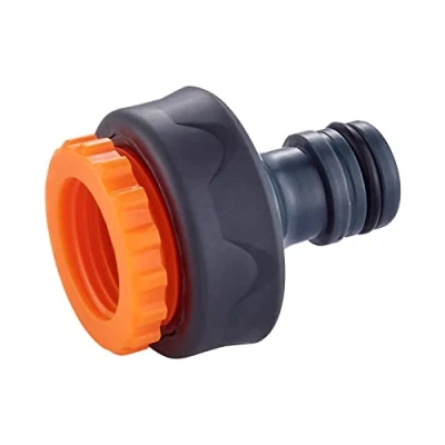 Imagen de GRIFEMA GE1101 Racor de Grifo Hembra 3/4 pulgadas 1/2 Universal, Protección Solar, Fácil Instalación, Gris Naranja
