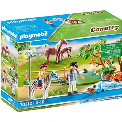 Imagen de PLAYMOBIL Country 70512 Paseo en Poni, Juguetes para niños a Partir de 4 años