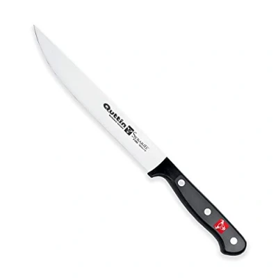 Imagen de Quttin Cuchillo Filetero Profesional, Hoja Afilada Remaches Acero Inoxidable, Molibdeno Vanadio, Carne, Mango POM Resina Acetalica. Sybarite Negro, 18 cm