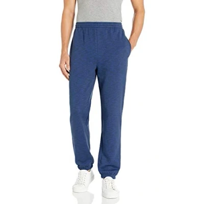Imagen de Amazon Essentials Pantalones Deportivos de Forro Polar con Bajo Ajustado (Disponible en Talla Grandes y Largos Especiales) Hombre, Azul Marino Teñido Multicolor, S