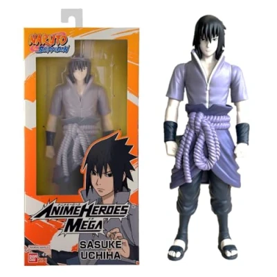 Imagen de Bandai Anime Heroes Naruto Shippuden Figura Mega 30 cm Sasuke Uchiwa articulada de Manga Licencia Oficial Juguete Infantil 4 años y + 38152