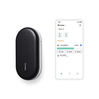 Imagen de Netatmo Controlador de CA inteligente aire acondicionado Compatible con todos los acondicionadores y bombas calor WI FI Ahorro energía Alexa, Asistente
