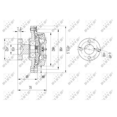 Imagen de NRF 49609 Viscoso de Ventilador SUZUKI: Vitara I SUV Cabrio, SJ 413