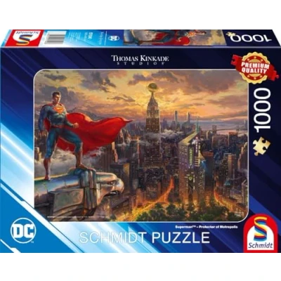 Imagen de Schmidt Spiele Thomas Kinkade, Superman, Protector de Metrópolis, 57590, puzle 1000 Piezas, superhéroe, Multicolor, Normal (CSG57590)