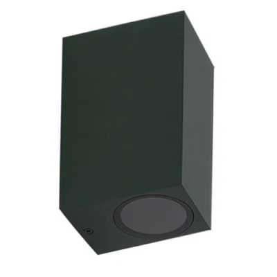 Imagen de Aplique de exterior Lindby Fijona, verde oscuro, aluminio, altura 15 cm