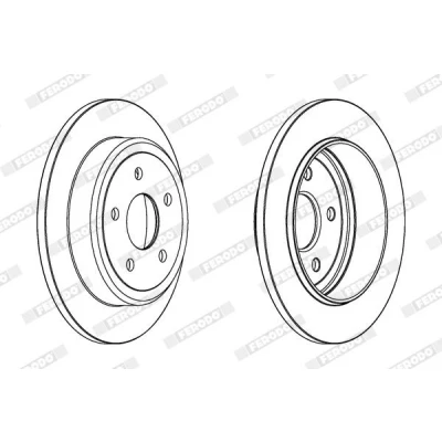 Imagen de FERODO PREMIER DDF1813C Disco de freno 320 14 5 macizo revestido sin accesorios JEEP: GRAND CHEROKEE 3, Commander