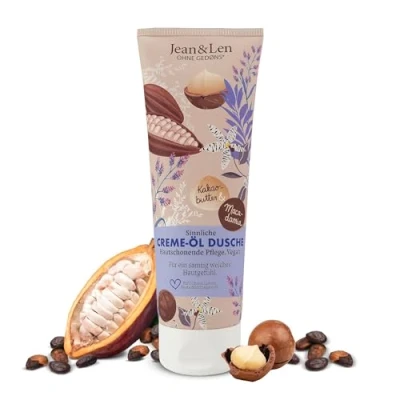 Imagen de Jean&amp;Len Gel de ducha en crema con manteca cacao y macadamia, pH optimo para la piel, una experiencia nutritiva, valioso extracto cacao, 250 ml