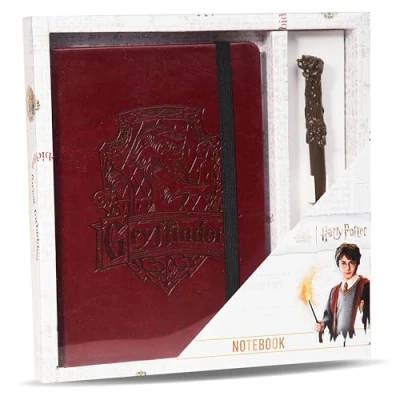 Imagen de HARRY POTTER Libreta con Boli Bolígrafo de Varita, Cuaderno, Diario Secreto, Agenda Escolar Snitch Dorada, Secreto Set Accesorio Papeleria Ideas Regalos Originales