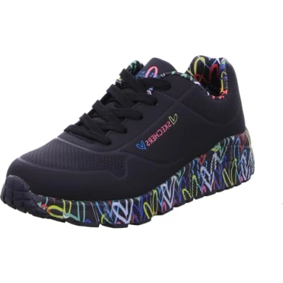 Imagen de Skechers Uno Lite Lovely Luv, Zapatillas de Deporte, Negro (Black Synthetic Multi Trim), 36.5 EU