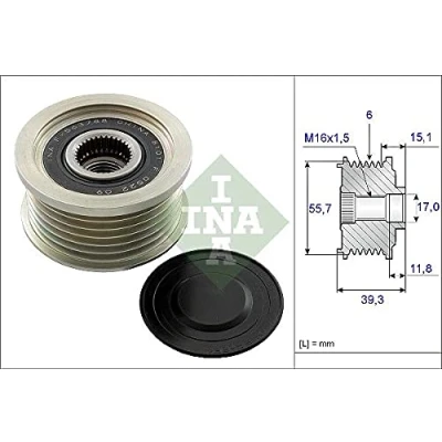 Imagen de INA 535 0249 10 Rueda Libre Alternador se requiere herramiente especial para montaje