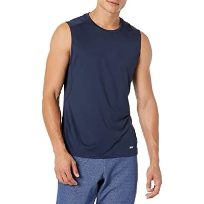 Imagen de Amazon Essentials Camiseta para Mostrar Músculos Elástica y Técnica Hombre, Azul Marino, XXL