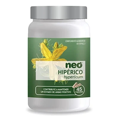 Imagen de NEO Extracto de Sumidades Floridas Hipérico 45 Cápsulas con Microgránulos Ayuda a Mejorar el Estado Ánimo, Nerviosismo y la Fatiga Física Mental