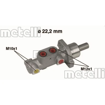 Imagen de METELLI 05 0359 Cilindro Maestro de Freno 22,20 Aluminio PEUGEOT: 206 Hatchback, 306 Berlina, CITROËN: Xsara Coupé