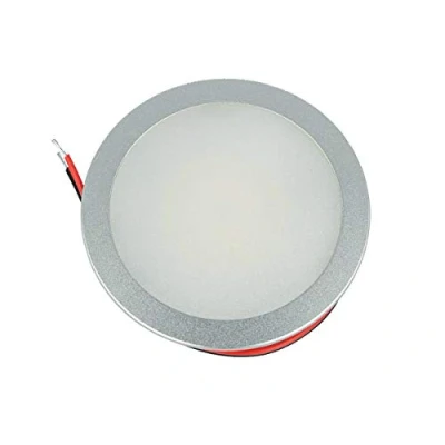 Imagen de LEDLUX Mini Foco Led Redondo Empotrable 5W AC/DC 12V DC 24V Agujero 60mm Regulable PWM (Aluminio Satinado, 3000K)