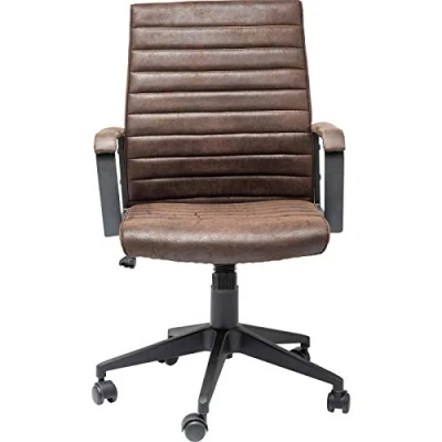Imagen de Kare Design Silla oficina Labora, giratoria, marrón, 105x61x57cm, madera, sala de estar, comedor